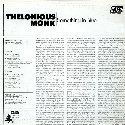 Thelonious Monk - Something In Blue