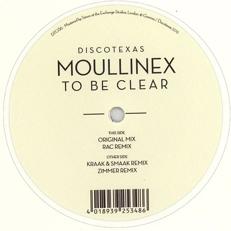 Moullinex - To Be Clear