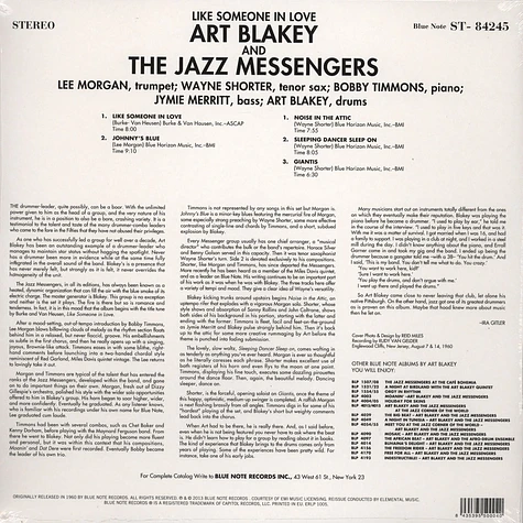 Art Blakey & The Jazz Messengers - Like Someone In Love