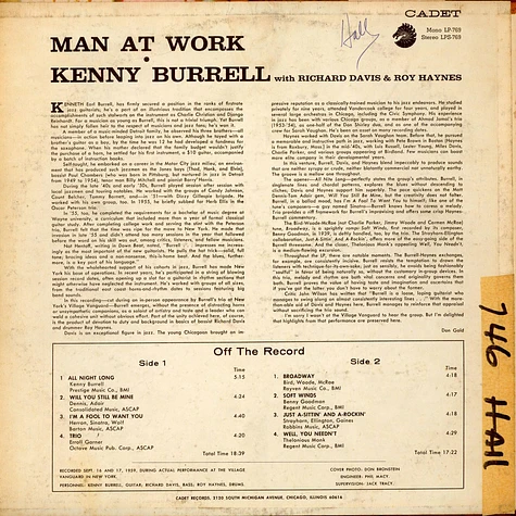 Kenny Burrell - Man At Work