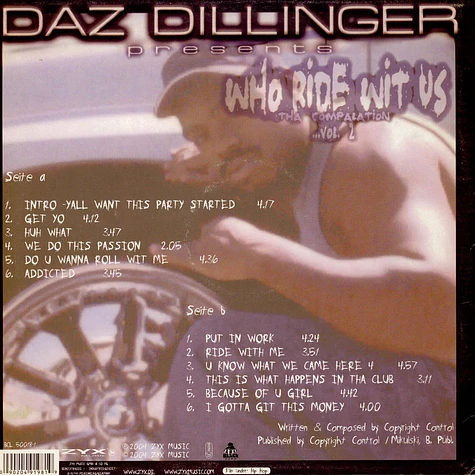 Daz Dillinger - Who Ride Wit Us - Tha Compalation - Vol. 2