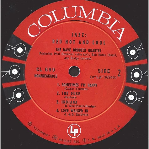 The Dave Brubeck Quartet - Jazz: Red Hot And Cool