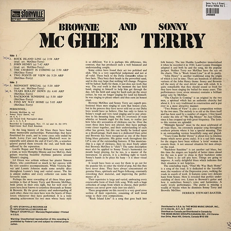Sonny Terry & Brownie McGhee - Brownie McGhee And Sonny Terry