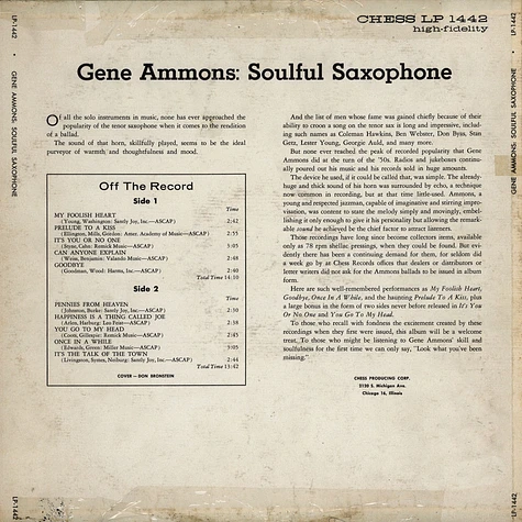 Gene Ammons - Soulful Saxophone