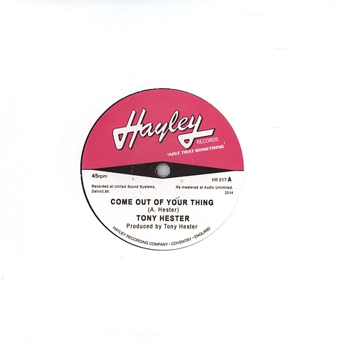 Tony Hester - Come Out Of Your Thing
