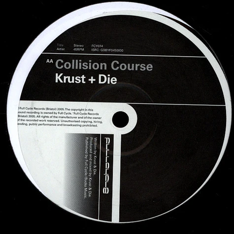 Photek + DJ Die / Krust + DJ Die - Thunder / Collision Course