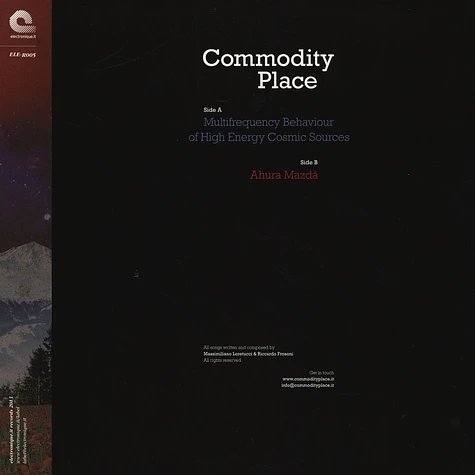 Commodity Place - Multifrequency Behaviour of High Energy Cosmic Sources EP