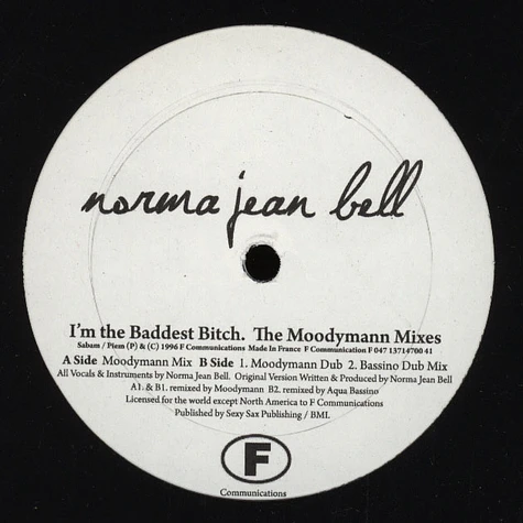 Norma Jean Bell - Im The Baddest Bitch Moodymann Mixes