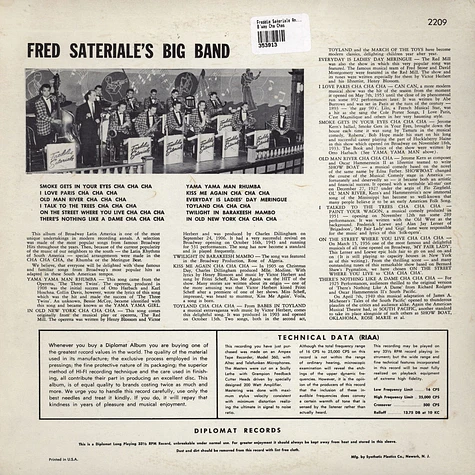 Freddie Sateriale's Big Band - B'way Cha Chas