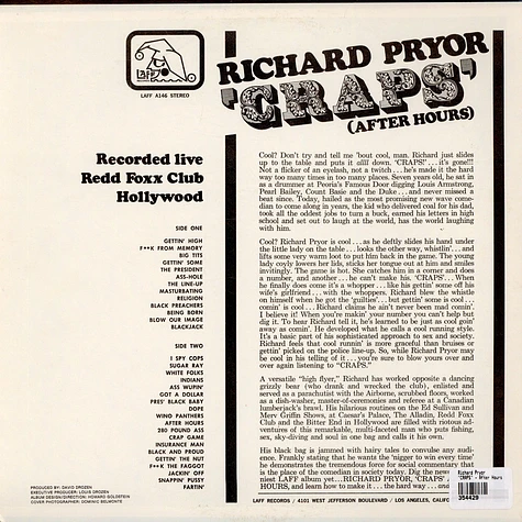 Richard Pryor - "CRAPS" - After Hours