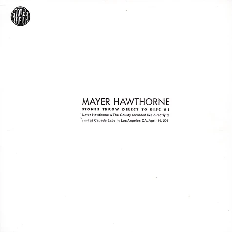 Mayer Hawthorne - Stones Throw Direct To Disc #1