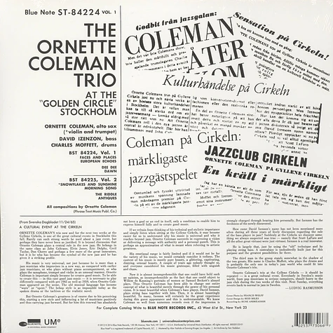 The Ornette Coleman Trio - At The Golden Circle