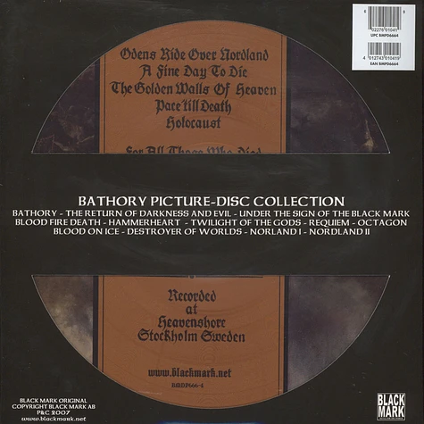 Bathory - Blood Fire Death Picture Disc