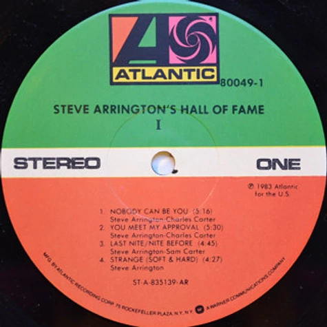 Steve Arrington's Hall Of Fame - I