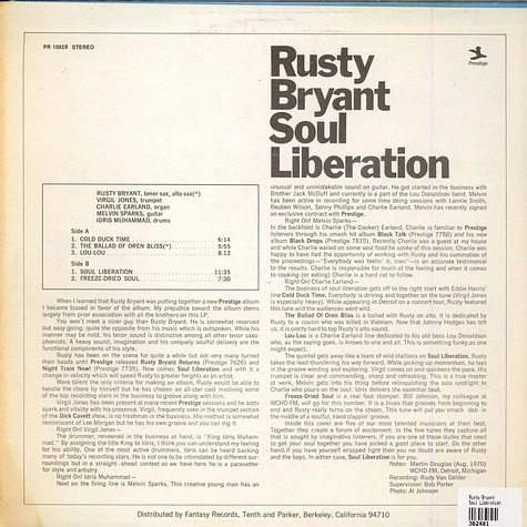 Rusty Bryant - Soul Liberation