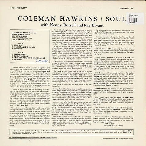 Coleman Hawkins - Soul