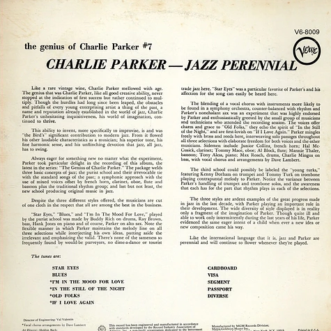 Charlie Parker - Jazz Perennial