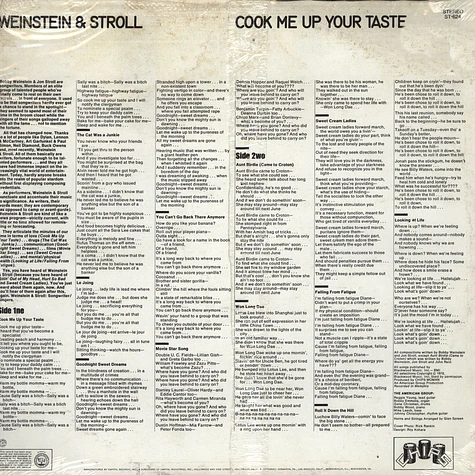 Weinstein & Stroll - Cook Me Up Your Taste