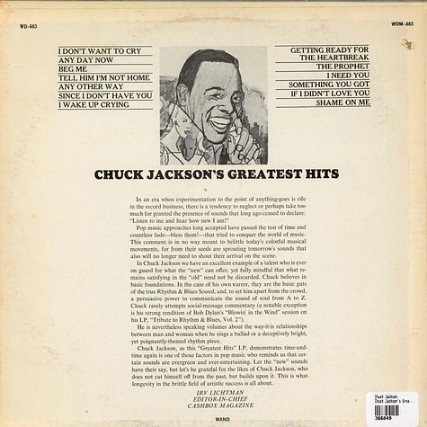 Chuck Jackson - Chuck Jackson's Greatest Hits