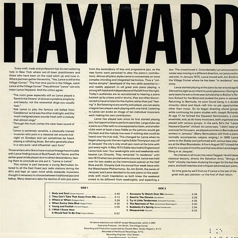 Lance Hayward - Body And Soul
