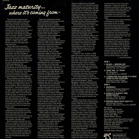 Dizzy Gillespie & Roy Eldridge - Jazz Maturity... Where It's Coming From