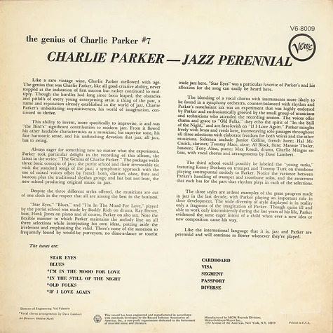 Charlie Parker - Jazz Perennial