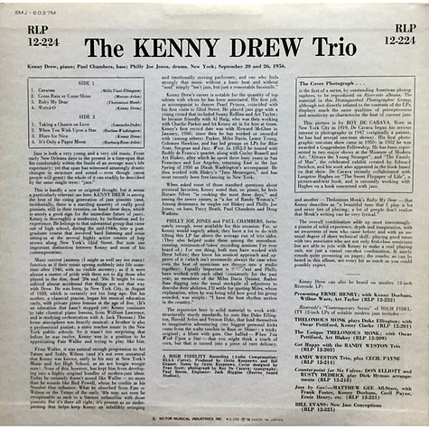 The Kenny Drew Trio With Paul Chambers , "Philly" Joe Jones - Kenny Drew Trio