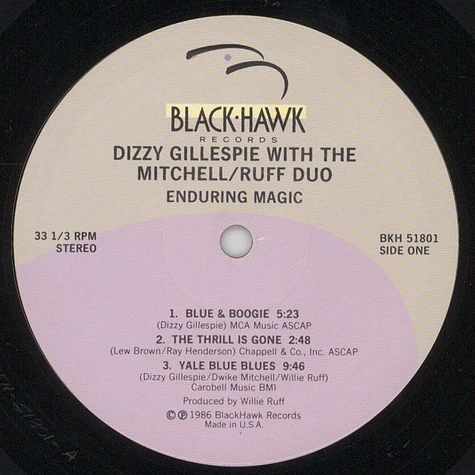 Dizzy Gillespie And The Mitchell-Ruff Duo - Enduring Magic