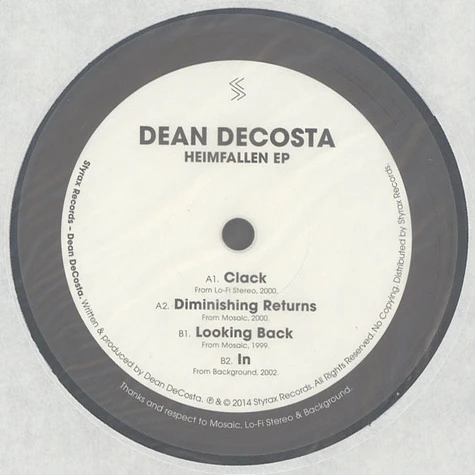 Dean DeCosta - Heimfallen EP
