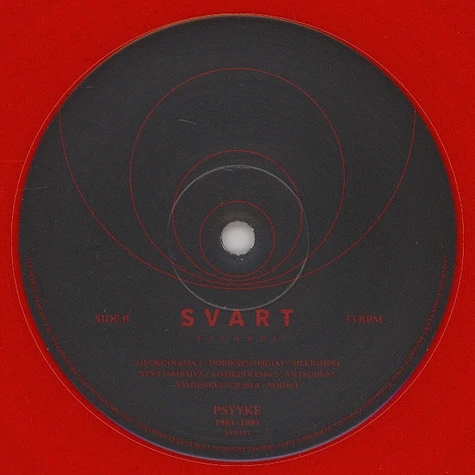 Psyyke - 1983-1985 Red Vinyl Edition