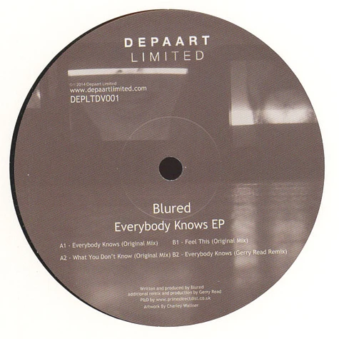 Blured - Everybody Knows EP feat. Gerry Read