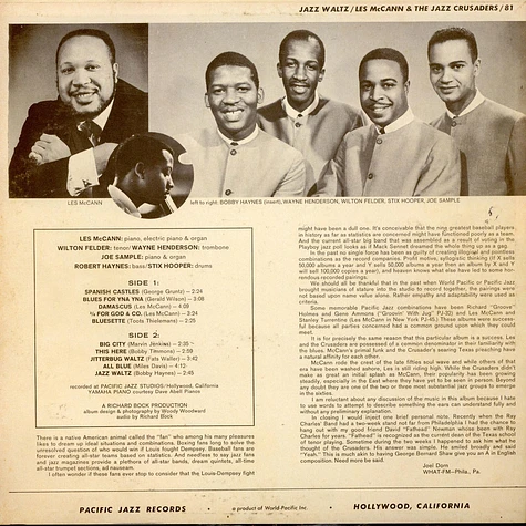 Les McCann & The Crusaders - Jazz Waltz