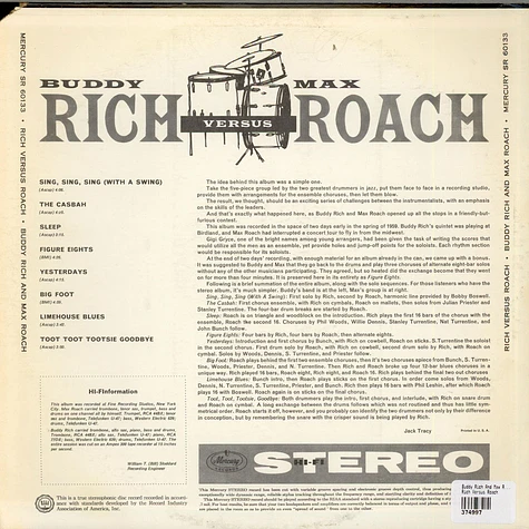 Buddy Rich And Max Roach - Rich Versus Roach