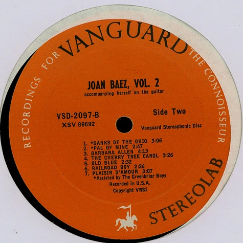 Joan Baez - Joan Baez Vol. 2