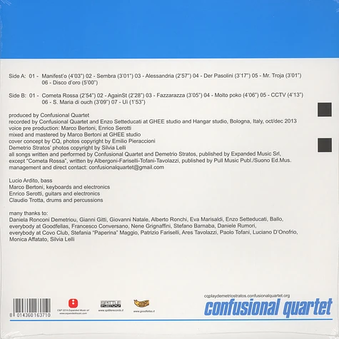 Confusional Quartet - Confusional Quartet Play Demetrio Stratos
