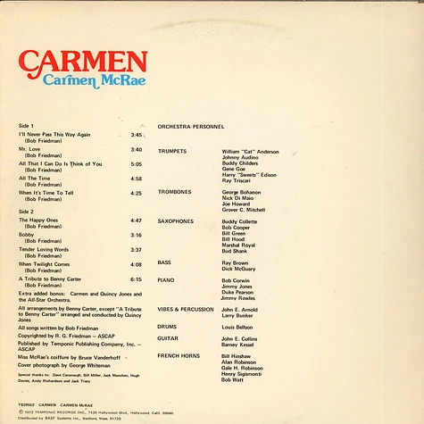 Carmen McRae - Carmen