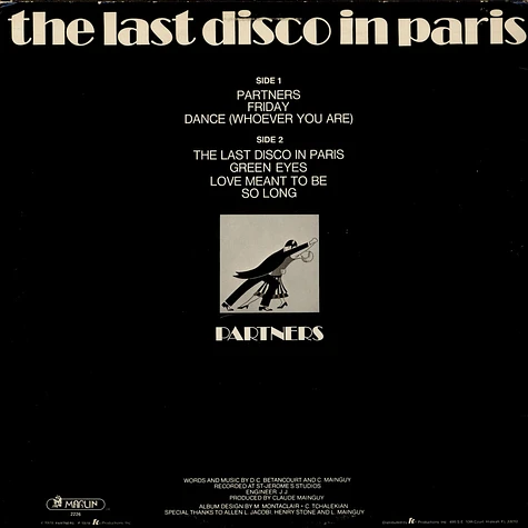 Partners - The Last Disco In Paris