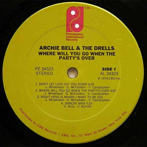 Archie Bell & The Drells - Where Will You Go When The Party's Over