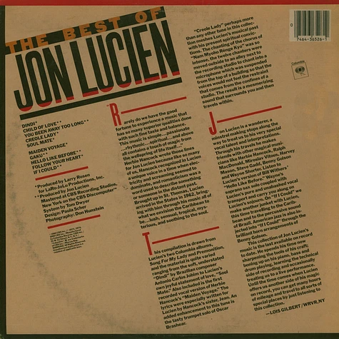 Jon Lucien - The Best Of Jon Lucien
