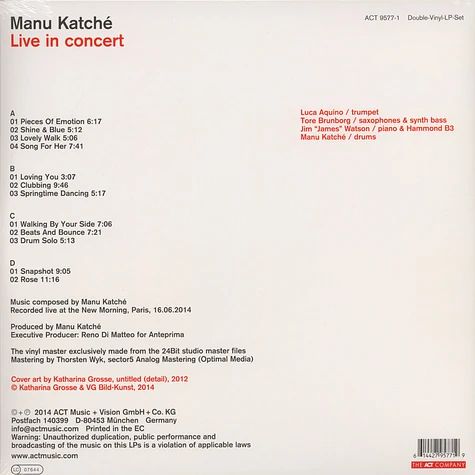 Manu Katche - Live In Concert