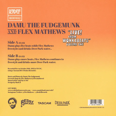 Damu The Fudgemunk & Flex Mathews - Live! From Wonkabeats Volume 1 Gradient Color Edition