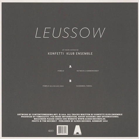 Konfetti Klub Ensemble - Leussow EP