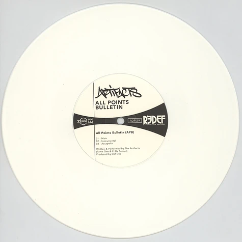 Artifacts - APB (All Points Bulletin) White Vinyl Edition