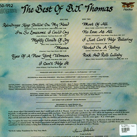 B.J. Thomas - The Best Of B.J. Thomas