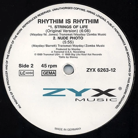 Rhythim Is Rhythim - Strings Of Life '89