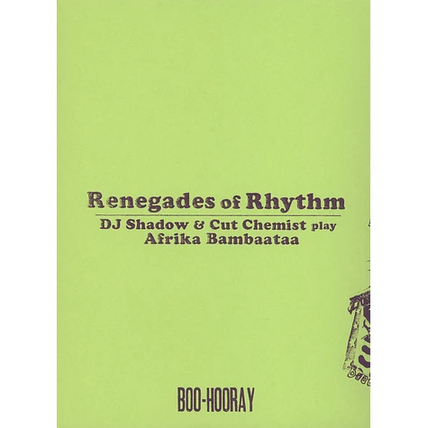DJ Shadow & Cut Chemist - Renegades Of Rhythm (Exclusive Tour Book)