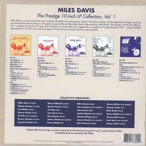 Miles Davis - The Prestige 10'' Collection: Volume 1