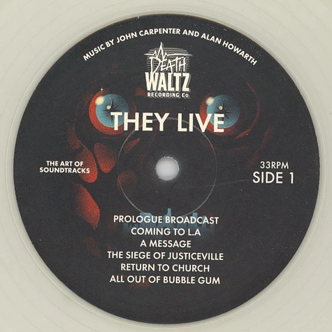 John Carpenter & Alan Howarth - OST They Live Clear Vinyl Edition