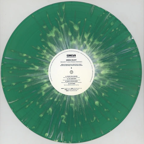 Green Velvet - Bigger Than Prince Remixes Green Vinyl Edition