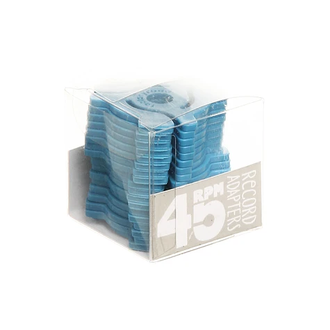 Factory Road - 45 RPM Adapters Blue Color (Pack of 18)